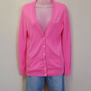 Hollister hot pink cardigan